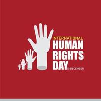ilustración vectorial del día internacional de los derechos humanos. diseño simple y elegante vector