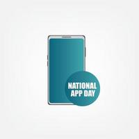 Vector Illustration of National App Day. Simple and Elegant Design
