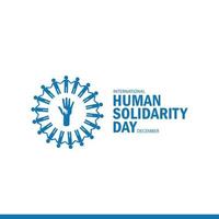 Vector Illustration of International Human Solidarity Day. Simple and Elegant Design