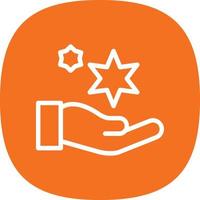 Hand Sparkles Vector Icon Design