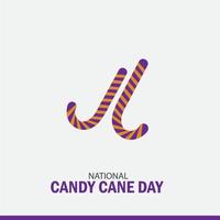 Vector Illustration of National Candy Cane Day. Simple and Elegant Design