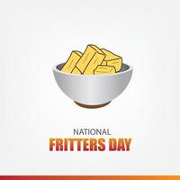 Vector illustration of National Fritters Day. Simple and Elegant Design