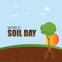 Vector Illustration of Happy World Soil Day. Simple and Elegant Design