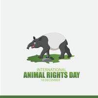 ilustración vectorial del día internacional de los derechos de los animales. diseño simple y elegante vector