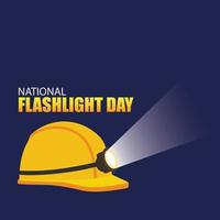 Vector Illustration of National Flashlight Day. Simple and Elegant Design