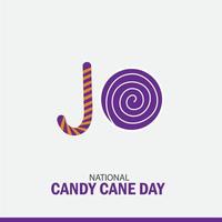 Vector Illustration of National Candy Cane Day. Simple and Elegant Design