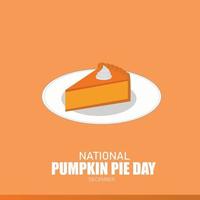 Vector Illustration of National Pumpkin Pie Day. Simple and Elegant Design