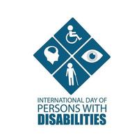 Vector Illustration of International Day of Persons with Disabilities. Simple and elegant design