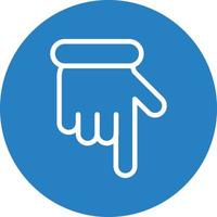 Hand Point Down Vector Icon Design