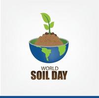 Vector Illustration of Happy World Soil Day. Simple and Elegant Design