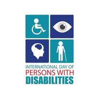 Vector Illustration of International Day of Persons with Disabilities. Simple and elegant design