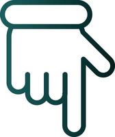 Hand Point Down Vector Icon Design