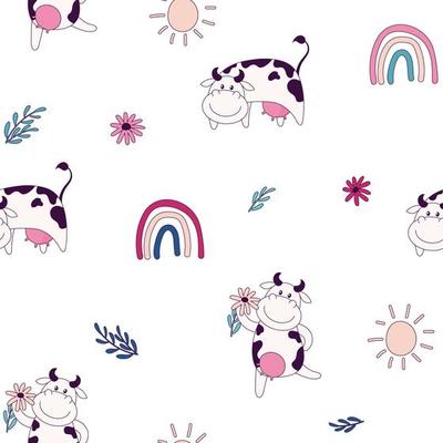 cute cows pattern