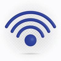 icono wifi realista, conexión inalámbrica, vector de señal.