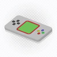 icono isométrico de control de juegos, ilustración de videojuegos de consola de juegos. vector