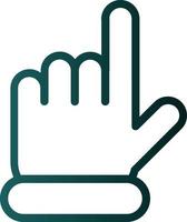 Hand Point Up Vector Icon Design