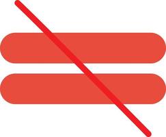 Not Equal Vector Icon Design