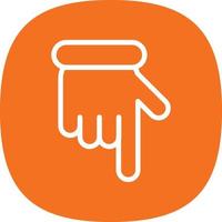 Hand Point Down Vector Icon Design