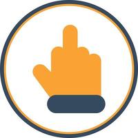 Hand Middle Finger Vector Icon Design