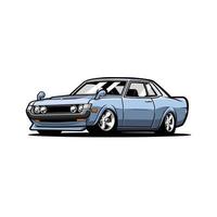 ilustración de vector de coche deportivo jdm japonés clásico premium. lo mejor para el concepto de diseño de pegatinas y camisetas entusiastas de jdm