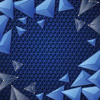 Gradient Blue Triangular Background vector