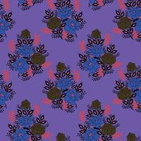 Beautiful watercolor flowers patterns on colorful background. pattern design vector