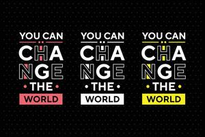 You can change the world text effect best typography tshirt design vector