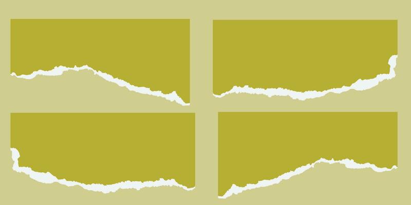 Green lizard color torn paper effect set