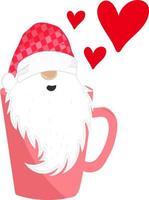 Valentine's Day coffee Gnome vector