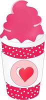 Valentine's Day coffee drinks vector