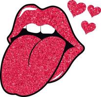 Valentines Day Glitter Lips vector