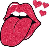 labios de brillo del día de san valentín vector