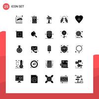paquete de iconos de vector de stock de 25 signos y símbolos de línea para vítores de fiesta celebrar global elementos de diseño de vector editable de srilanka