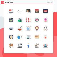 Modern Set of 25 Flat Colors Pictograph of layout store computer shopping ecommerce Editable Vector Design Elements