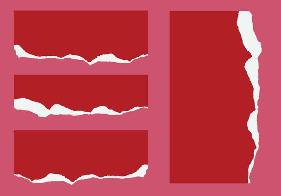 Red torn paper effect bundle