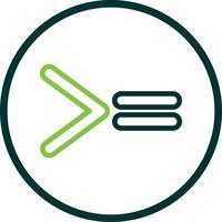 Greater Than Equal Vector Icon Design