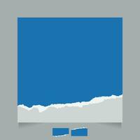 Free torn paper for social media post vector