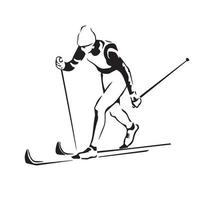 Person riding snowboard. Snowboarder in action vector illustration. Extreme winter sports. Snowboarding emblem. Sport club logo. Snowboarding equipment.