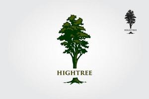 High Tree Vector Logo Illustration. Tree a symbol of strength, power, longevity, freedom, fertility, hope and continuity.