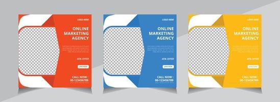 Modern Social Media banner Design, Business Social Media Post Template, Web Banner, Free Vector