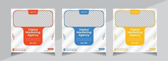 Modern Digital Social Media banner Design, Business Social Media Post Template, Web Banner, Free Vector