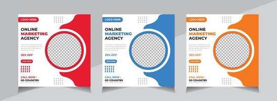 Social Media banner Design, Business Social Media Post Template, Web Banner, Unique Editable, Free Vector