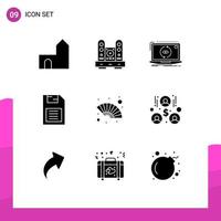 9 Creative Icons Modern Signs and Symbols of mobile chip memory card living update new Editable Vector Design Elements