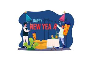 Ceremony New Year Flat Design vector