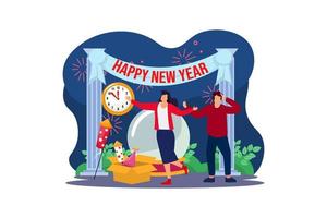 Ceremony New Year Flat Design vector