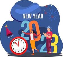 Party End of Year Flat Design vector