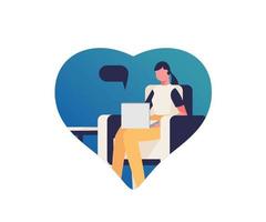 illustration of Love people work flat design vector