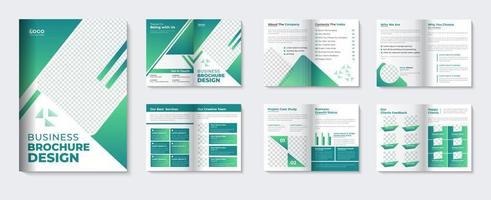 Business brochure template and minimalist booklet company profile cover page leaflet design for business vector