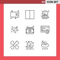 9 Creative Icons Modern Signs and Symbols of event calendar formula send paper Editable Vector Design Elements