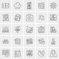 25 iconos de negocios universales vector ilustración de icono creativo para usar en proyectos relacionados con la web y dispositivos móviles